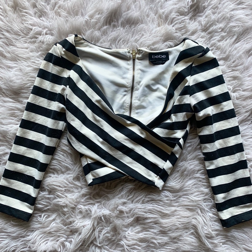 BEBE Wrap Crop Top